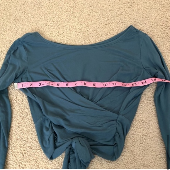 Heavenly by Victoria Soft Modal Twist-tie Crop Top, Sea Foam - Picture 6 of 10